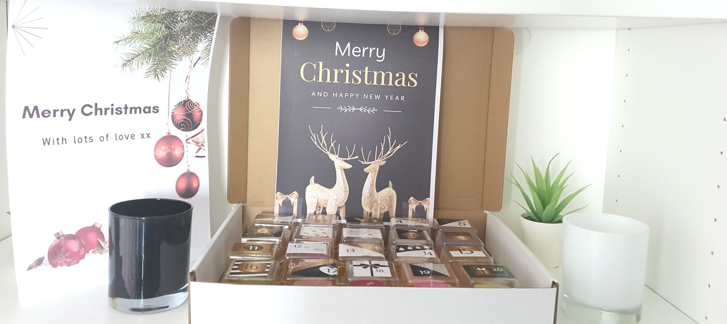 24-Day Advent Calendar Christmas Candles Scented Tea Lights, Luxury or Christmas Scents