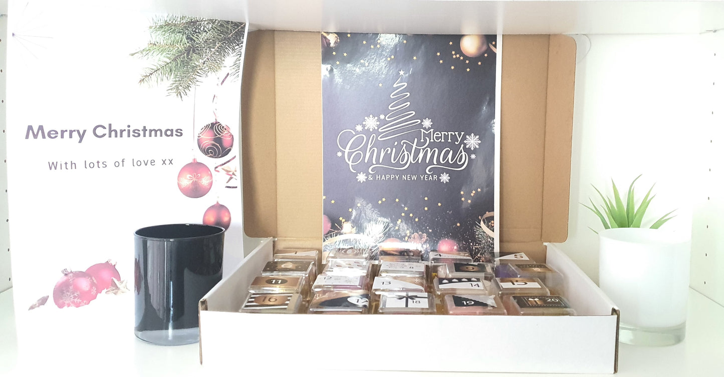 24-Day Advent Calendar Christmas Candles Scented Tea Lights, Luxury or Christmas Scents