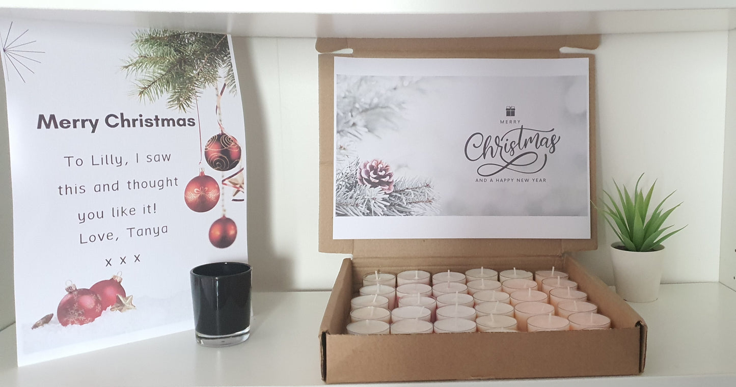 36 Christmas Scented Tealight Candles, Scented Colourful Tealight Candles for Christmas