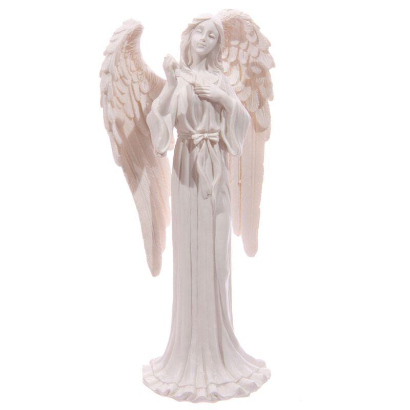 White Standing Angel Figurine - 20cm