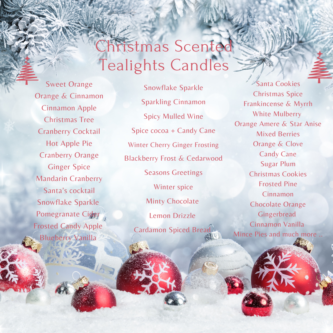 48 Colourful Tealight Candles for Christmas, Green, Red, White, Gold Christmas Candles