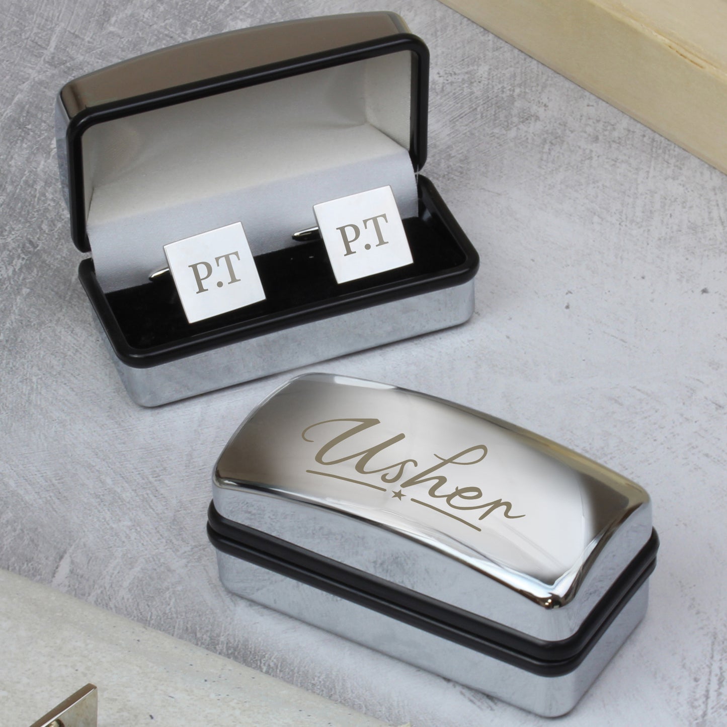 Boxed cufflinks