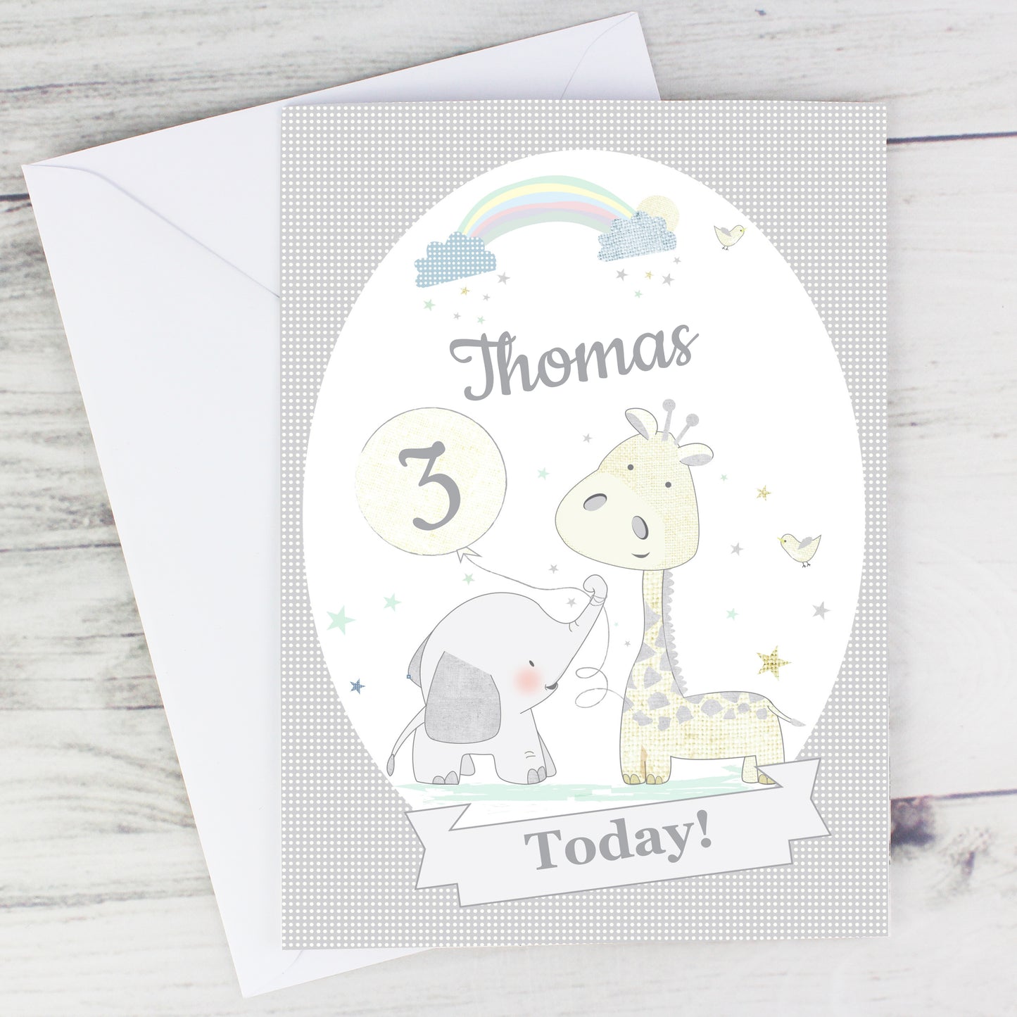 Giraffe & Elephant Card