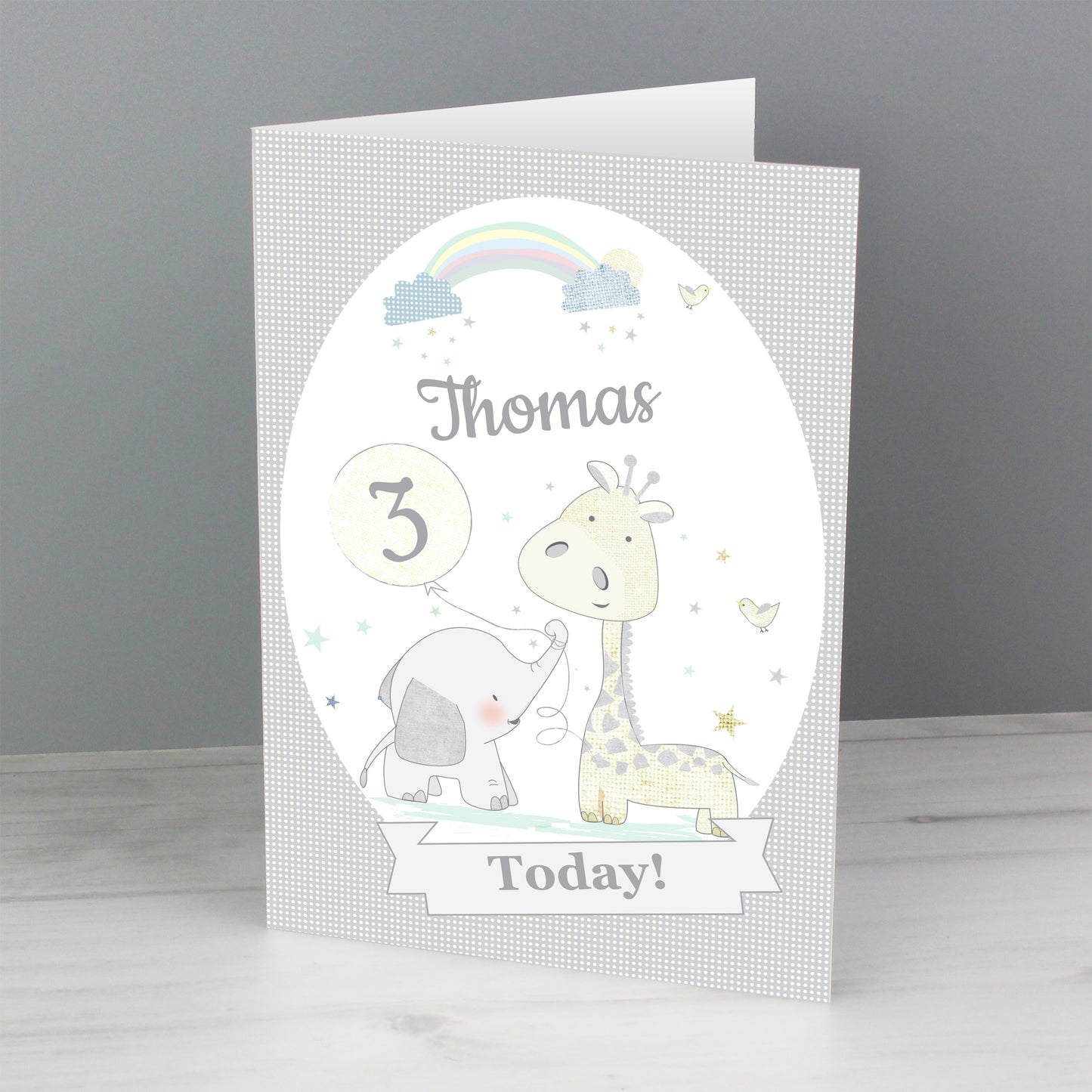 Giraffe & Elephant Card