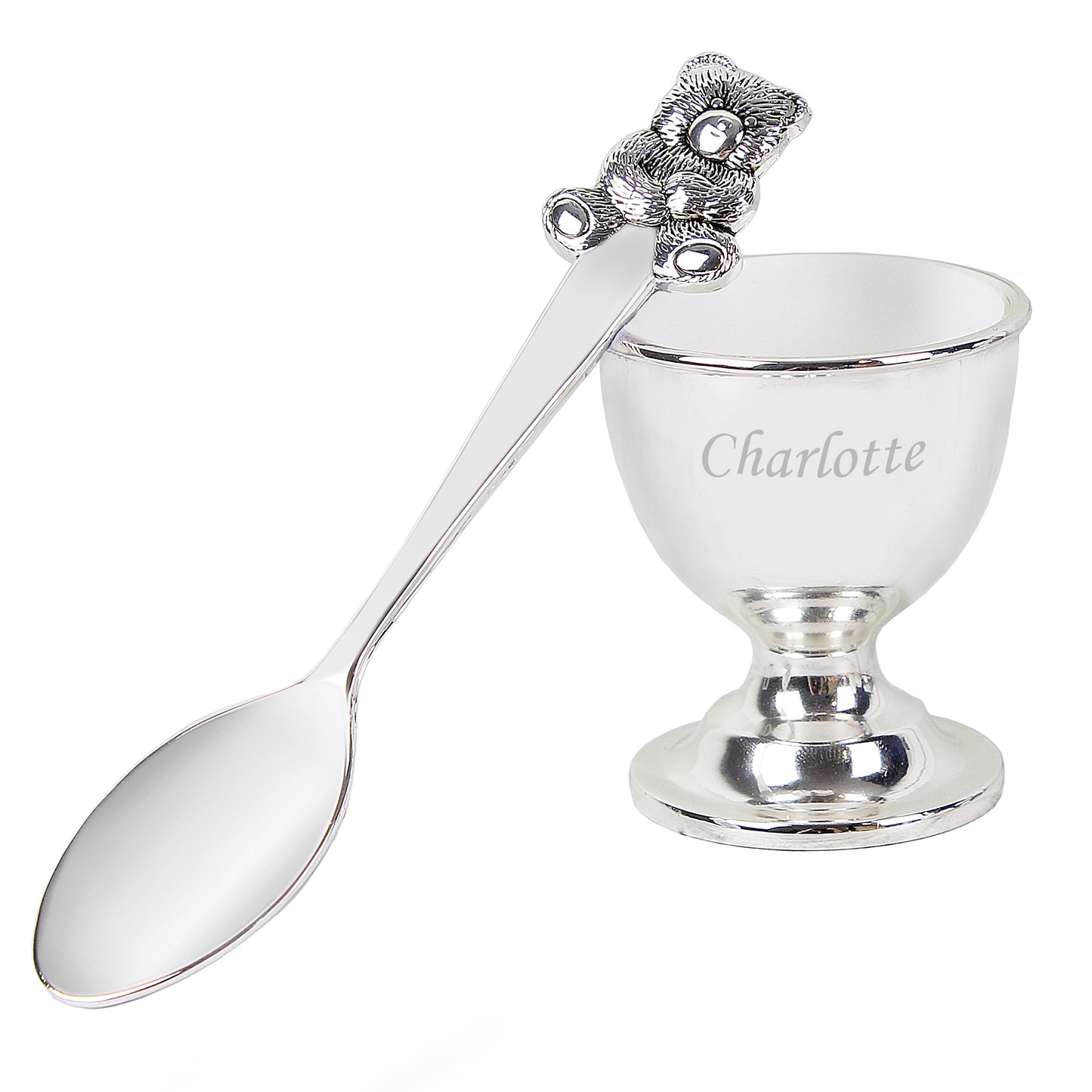 Silver Egg Cup & Spoon