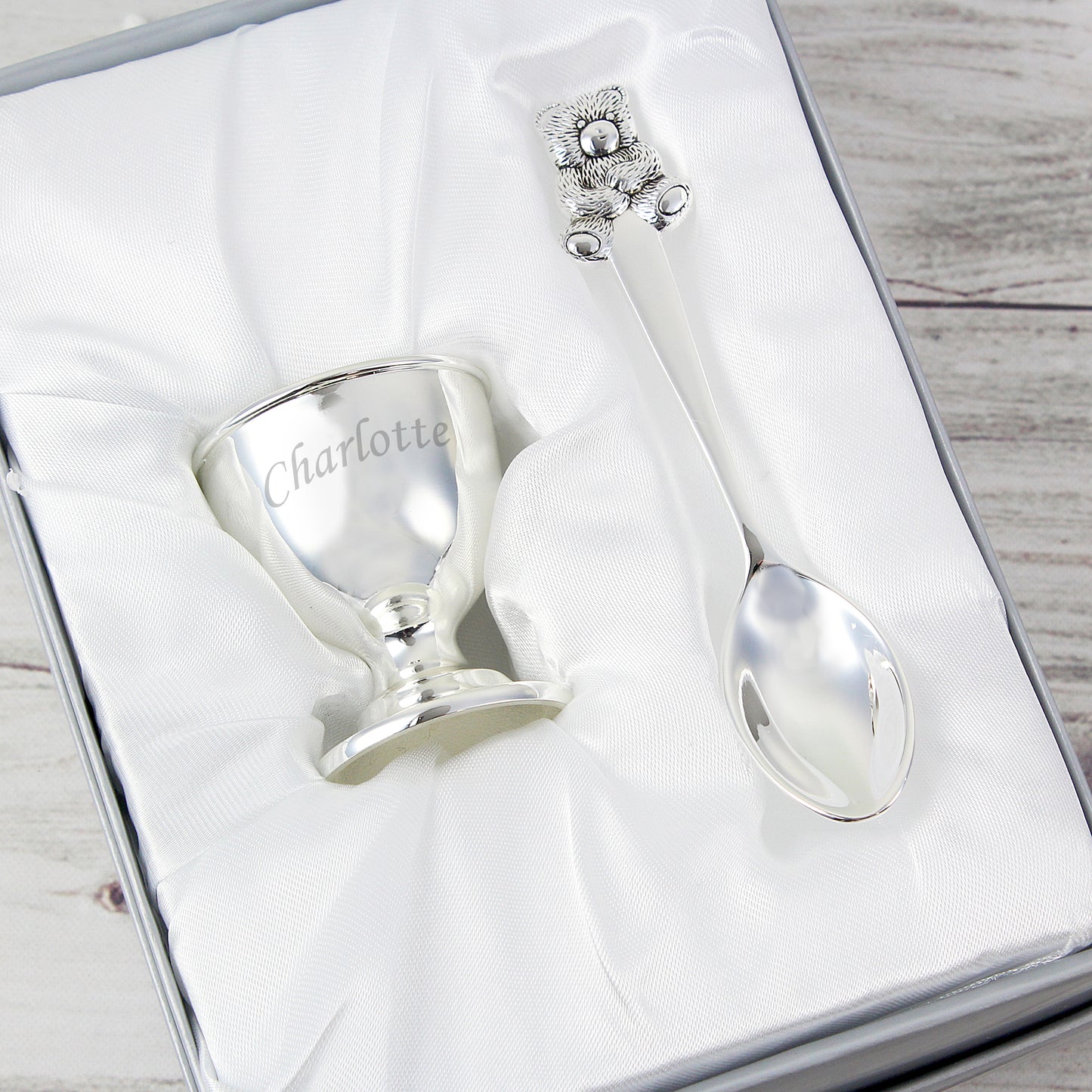 Silver Egg Cup & Spoon