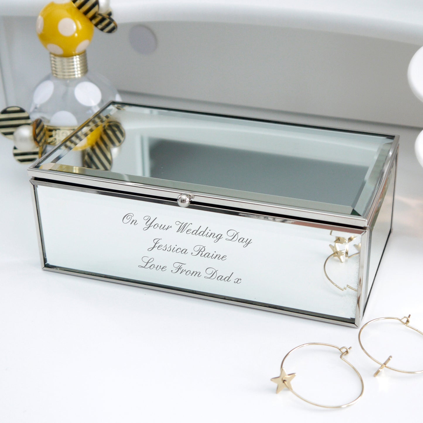 Any Message Mirrored Jewellery Box