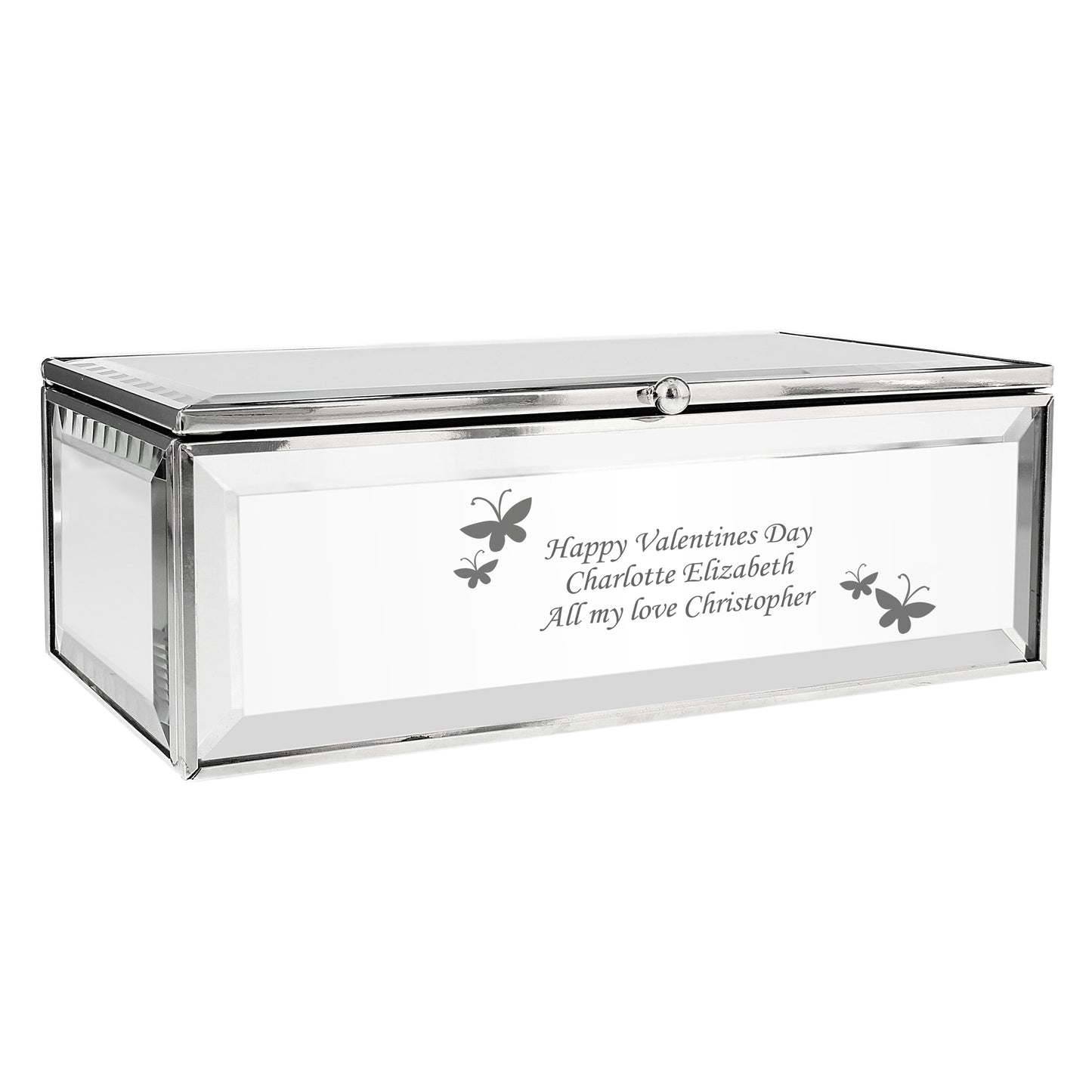 Butterflies Mirrored Jewellery Box