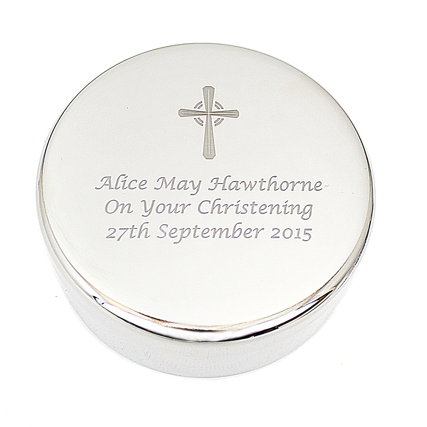 Rosary Beads and Cross Round Trinket