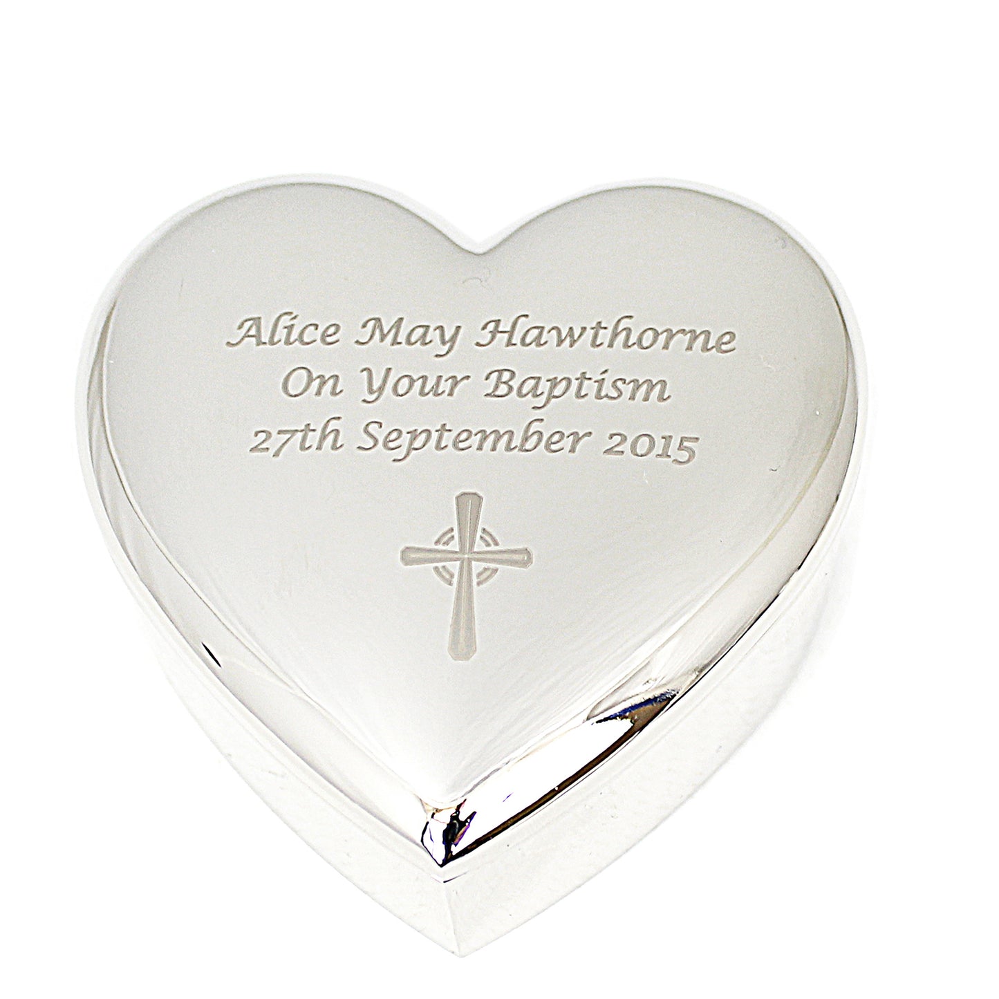 Rosary Beads and Cross Heart Trinket Box