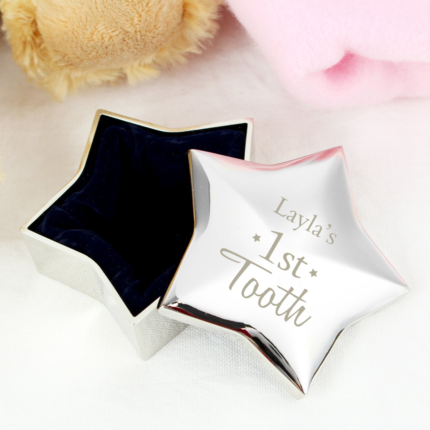 Personalised 1st Tooth Trinket Star Box - Any Name