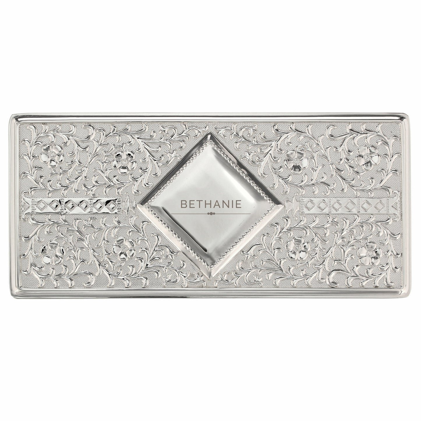 Classic Antique Silver Plated Jewellery Box
