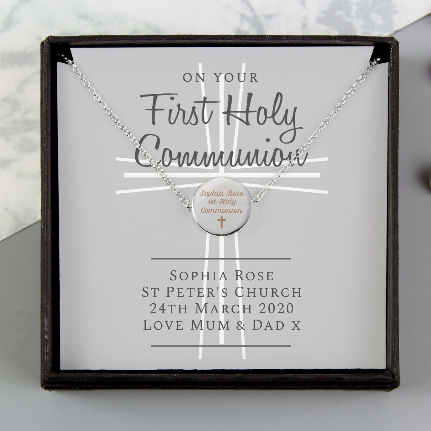 First Holy Communion Necklace & Box