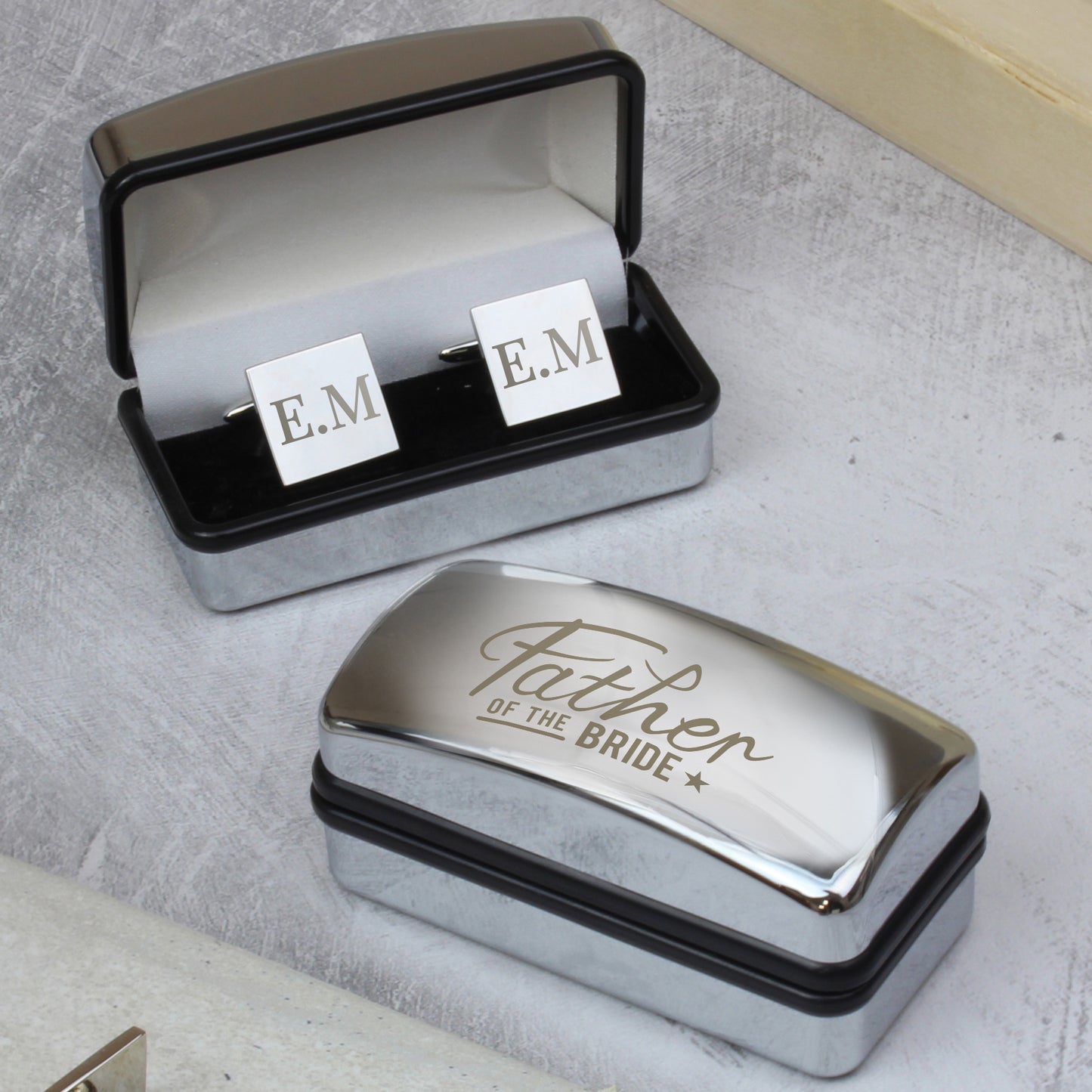 Personalised Initial Wedding Cufflinks for Father of the Bride