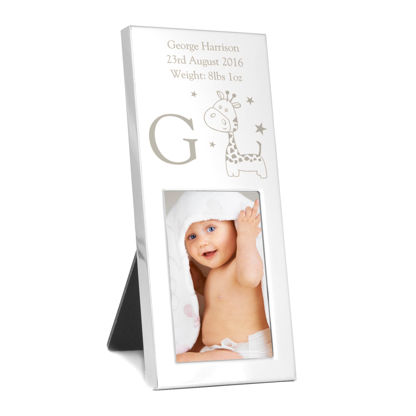 Giraffe Small 2x3 Silver Photo Frame