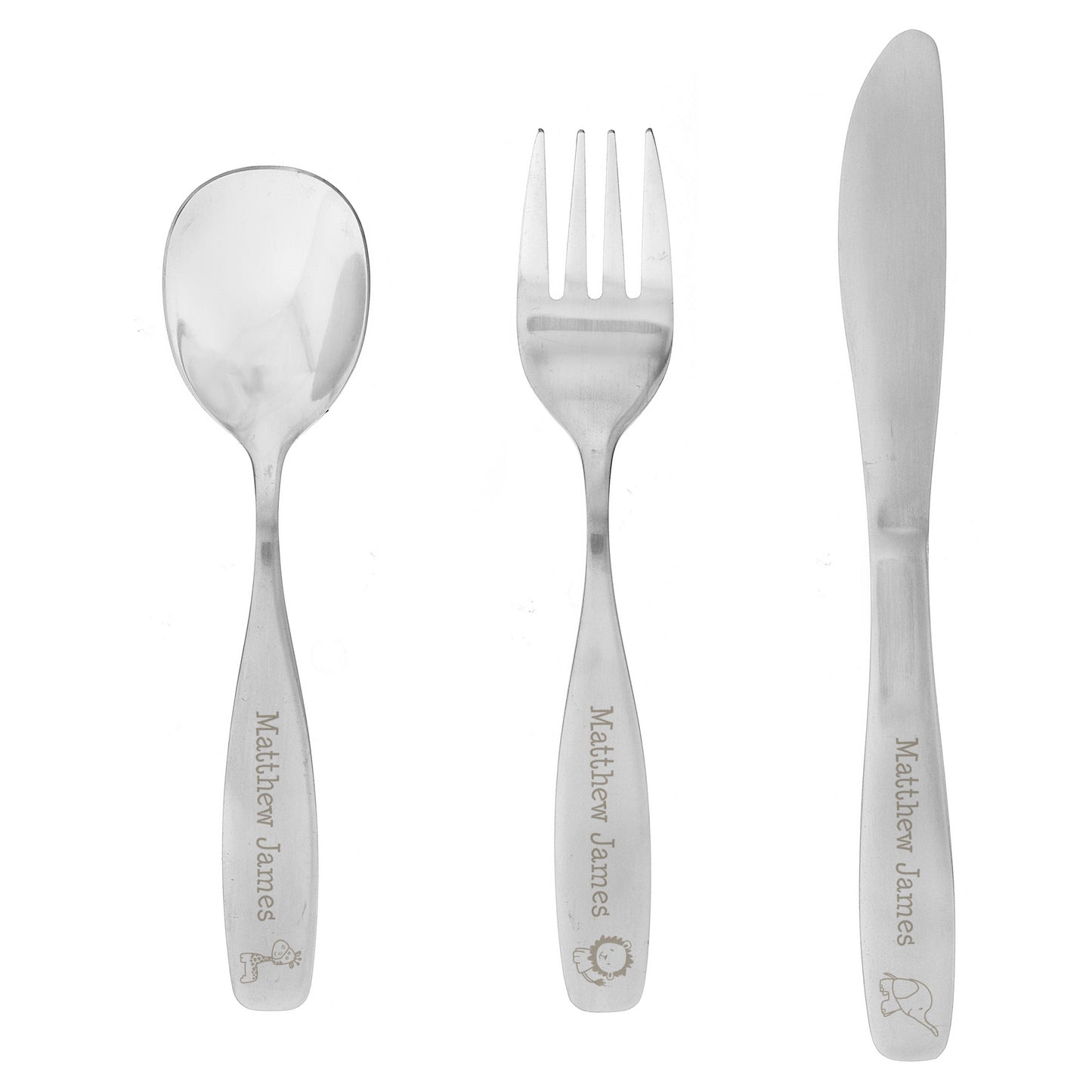 3 Piece Hessian Friends Cutlery Set