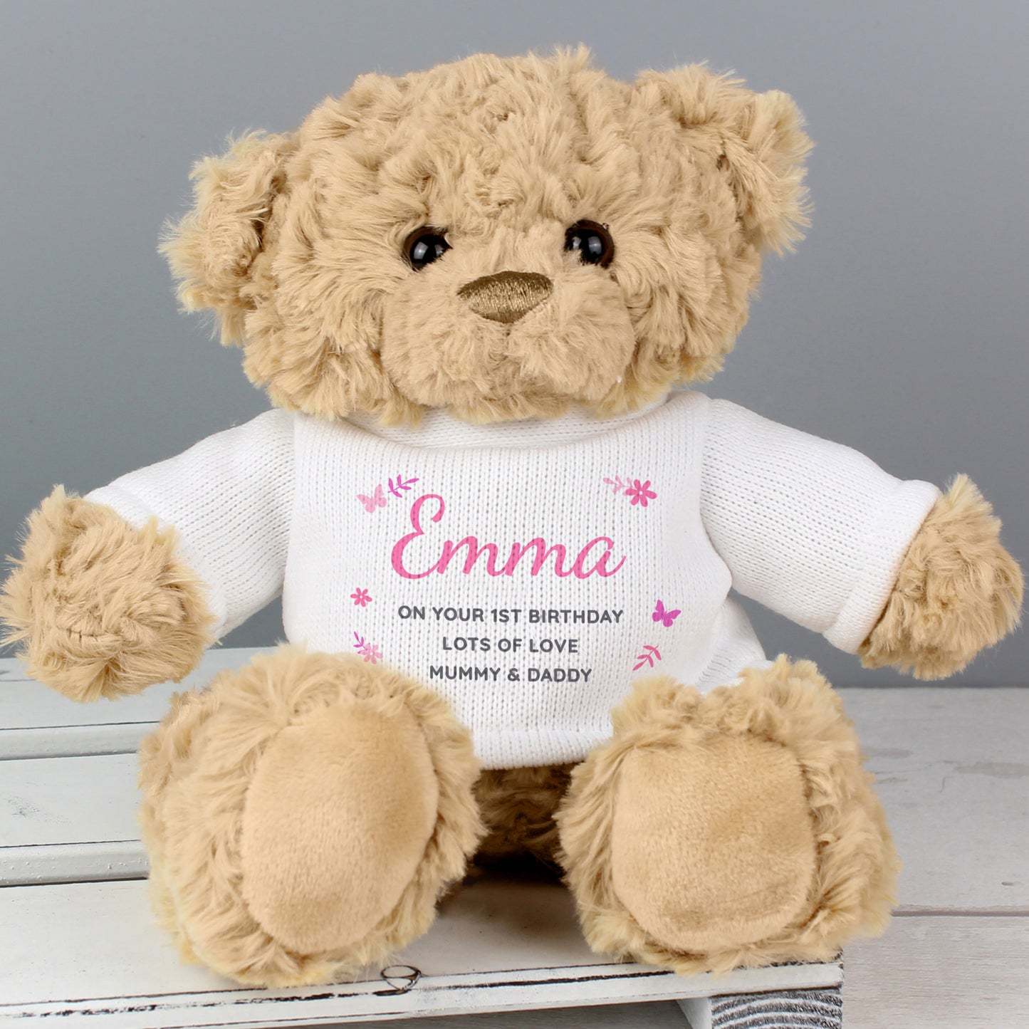 Pink Name & Message Teddy Bear