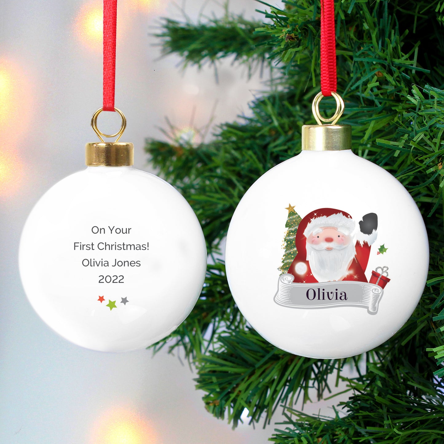 Personalised Santa Bauble