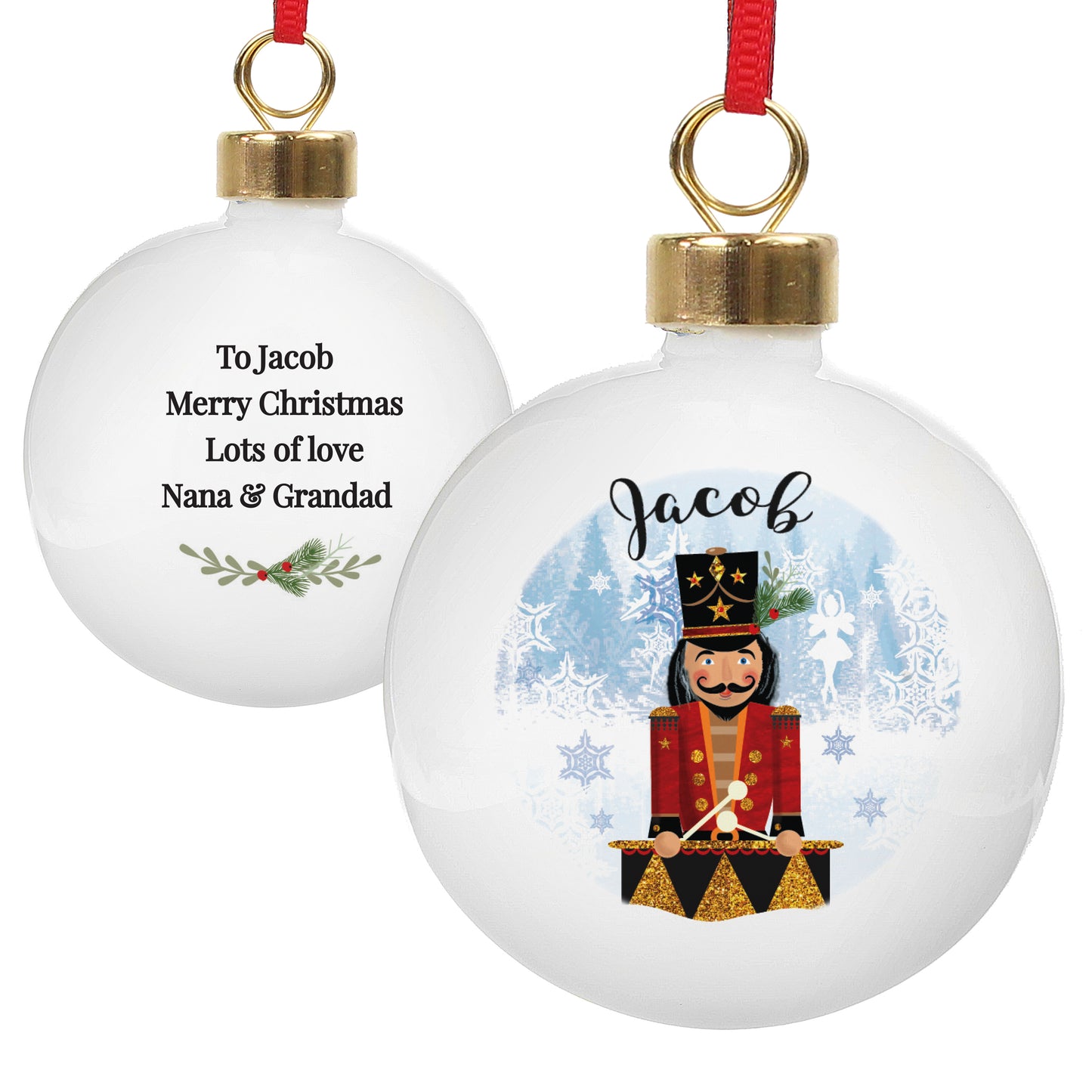 Personalise Christmas Nutcracker Bauble