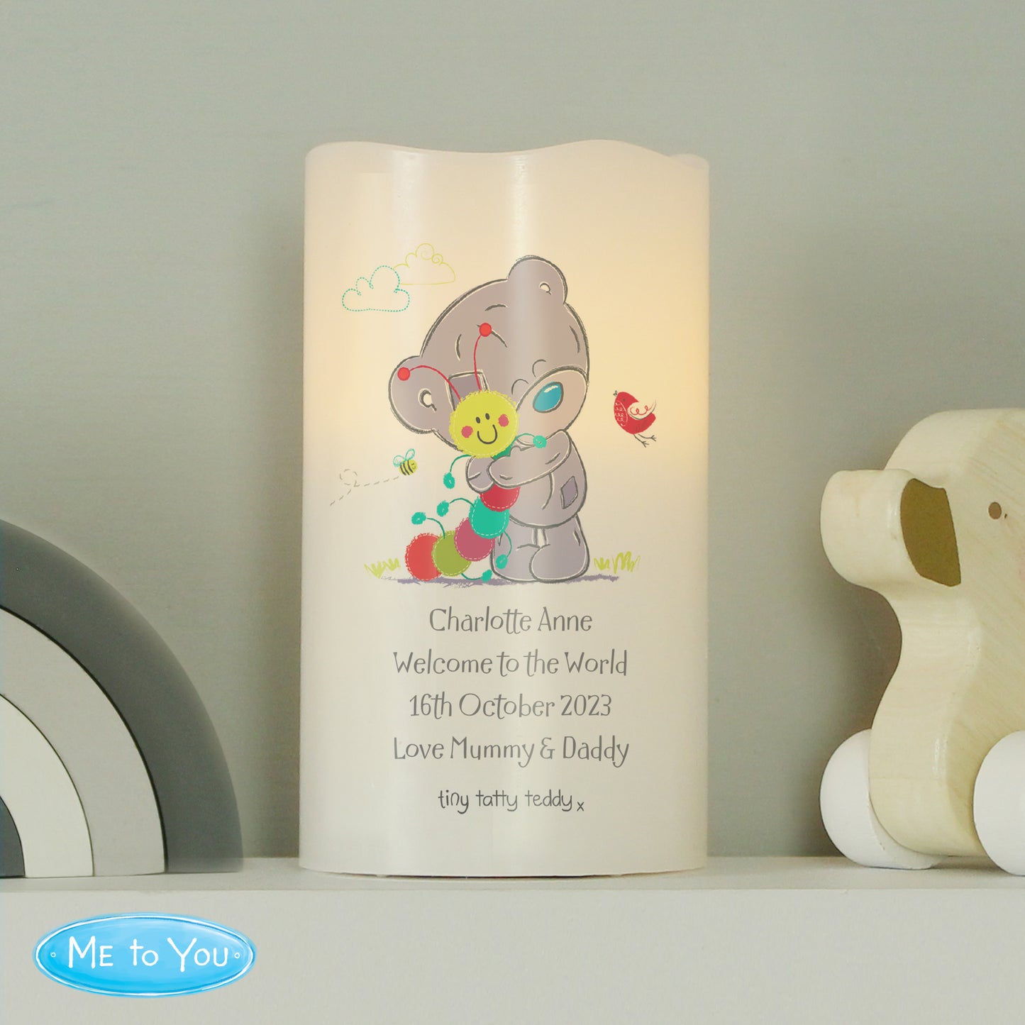 Tiny Tatty Teddy Cuddle Bug Nightlight LED Candle
