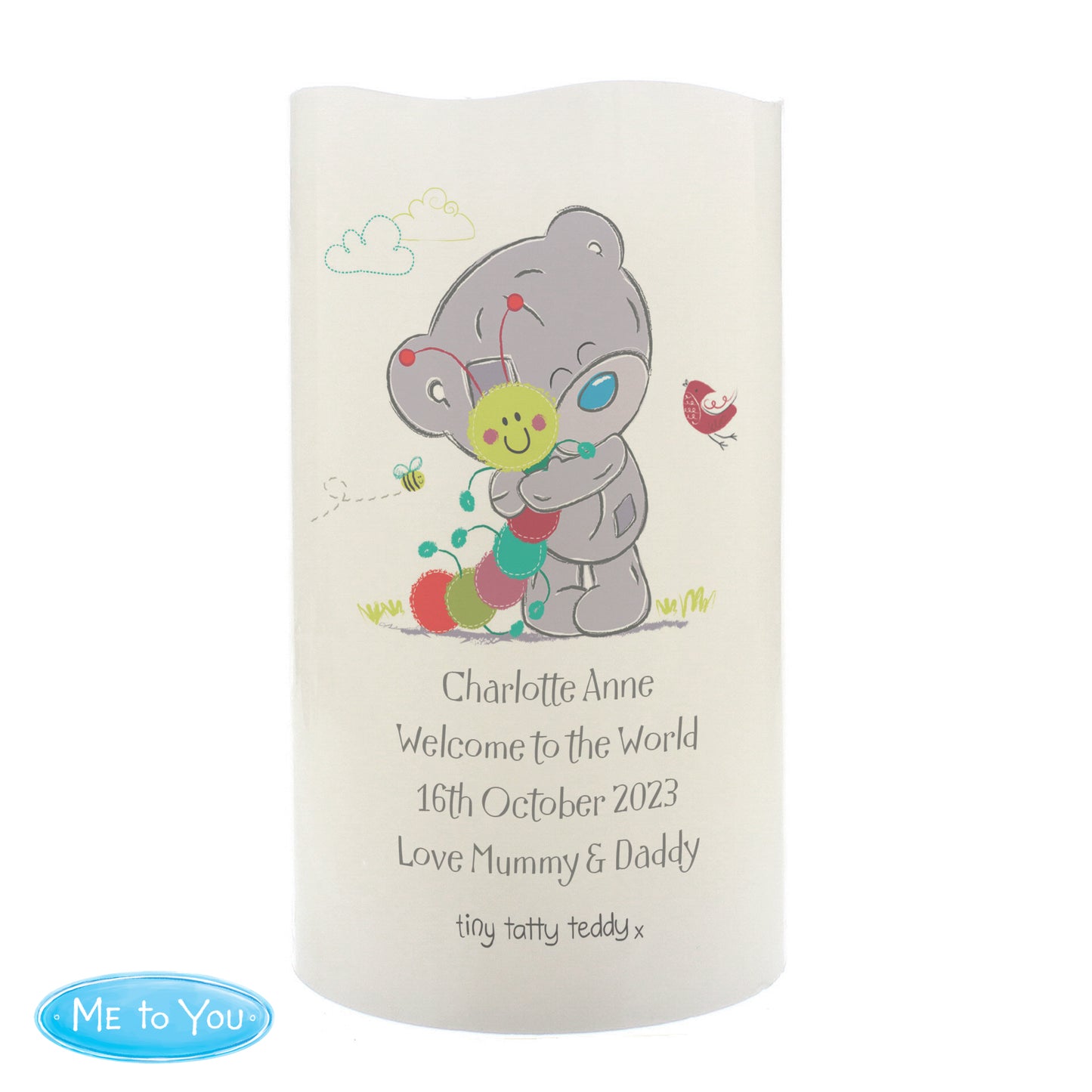 Tiny Tatty Teddy Cuddle Bug Nightlight LED Candle