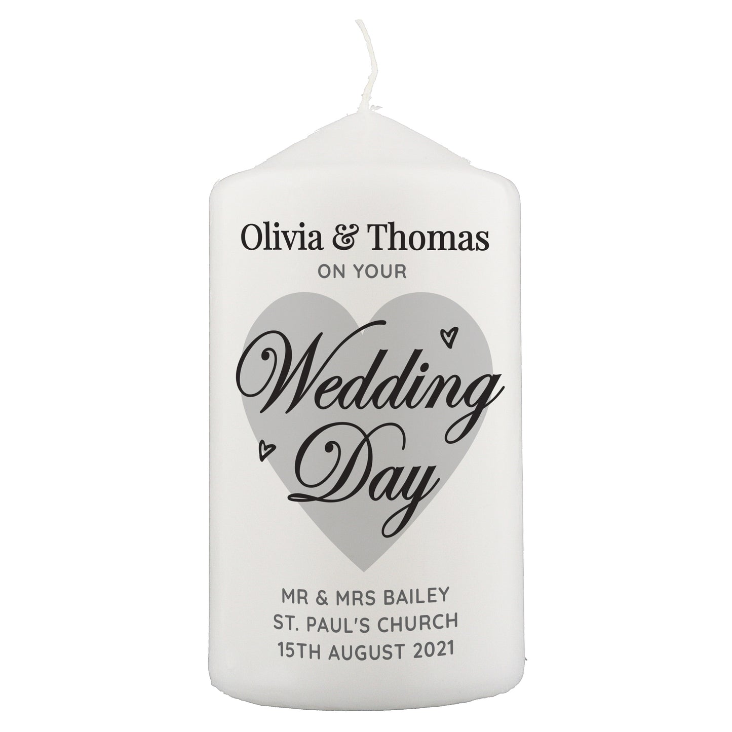 Design Pillar Candle - Bespoke Wedding Gifts