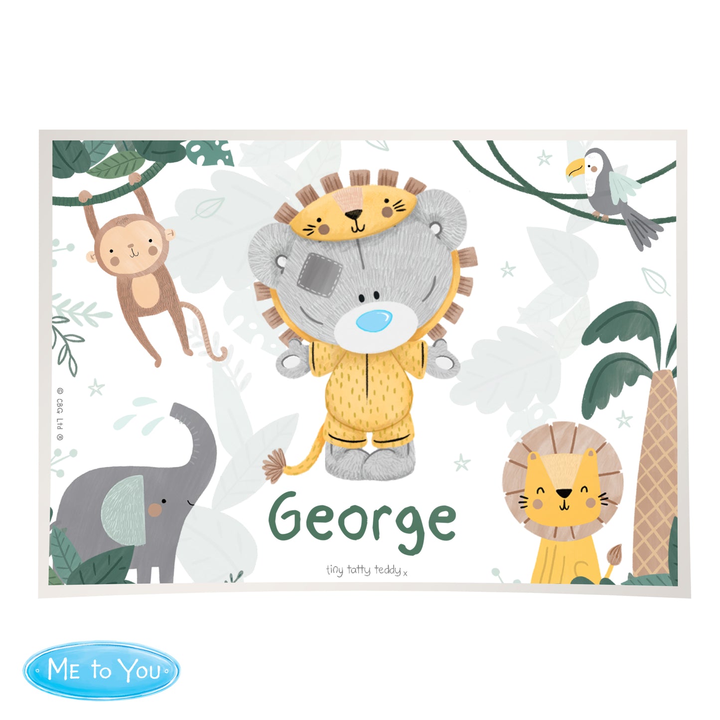 Tiny Tatty Teddy Jungle Animals Placemat