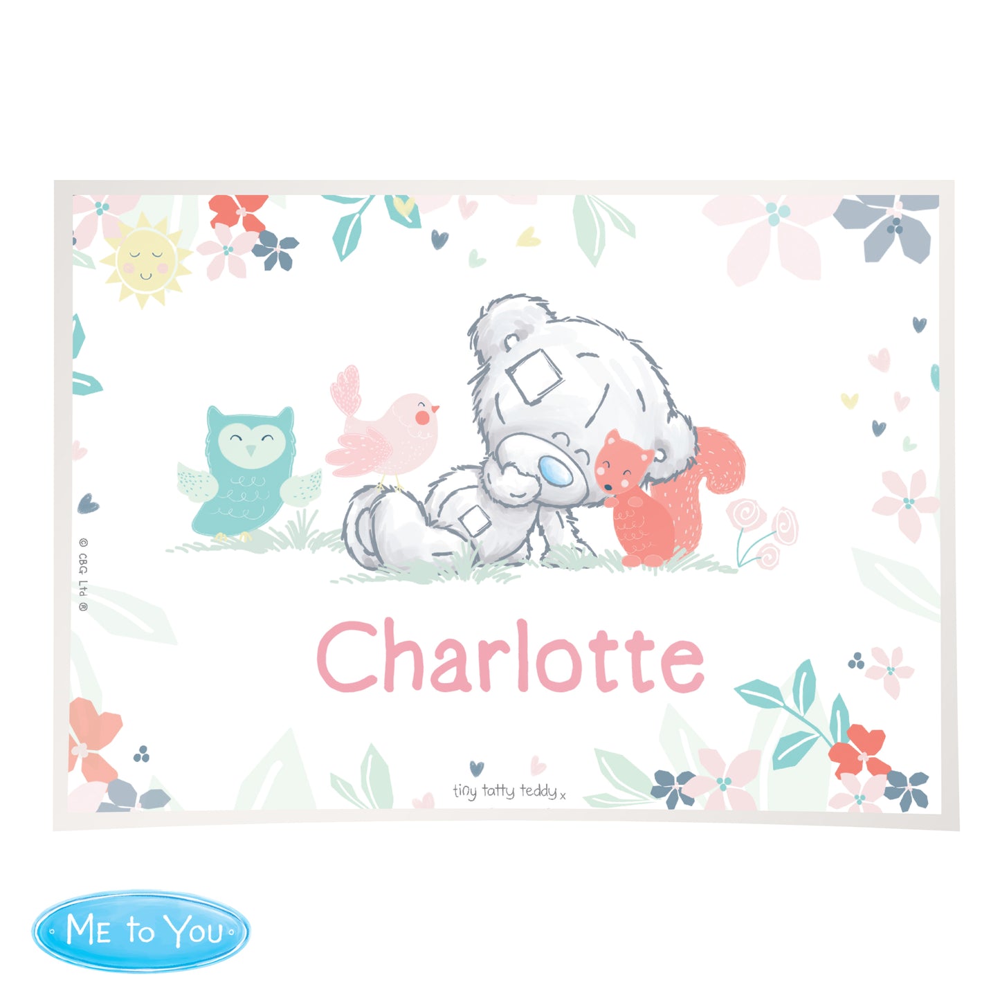 Tiny Tatty Teddy Woodland Animal Placemat