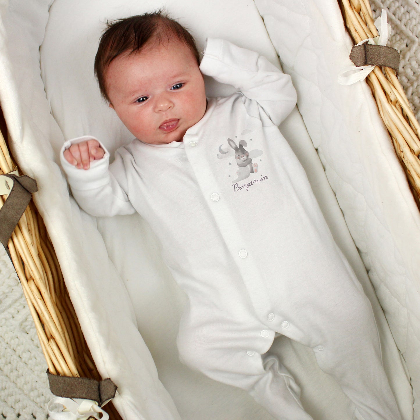 3PC Baby Bunny Babygrow & Bib Set - 0-3 Months