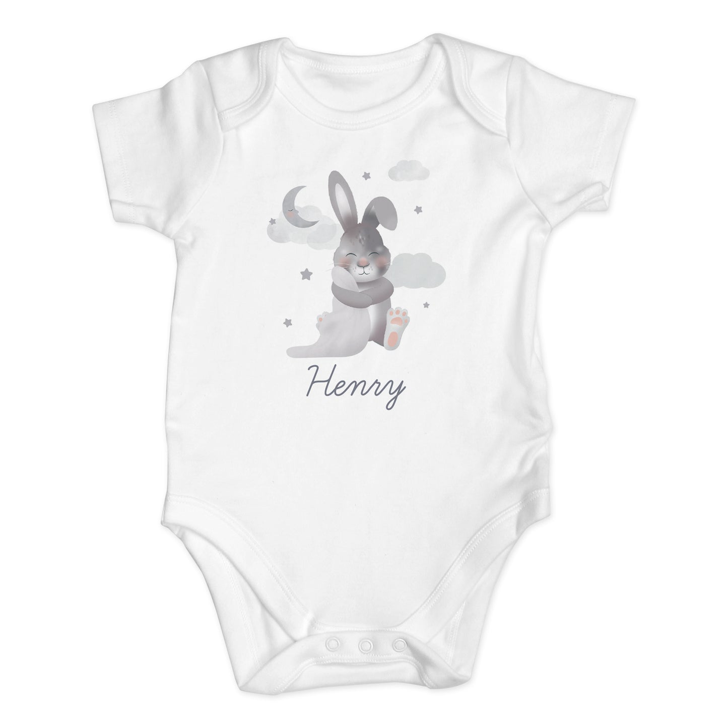 3PC Baby Bunny Babygrow & Bib Set - 0-3 Months