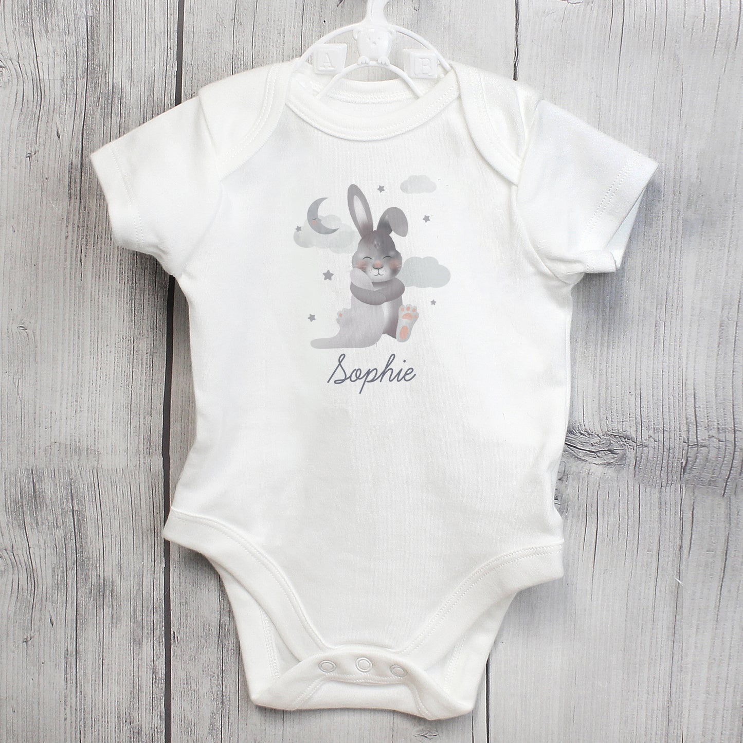 3PC Baby Bunny Babygrow & Bib Set - 0-3 Months