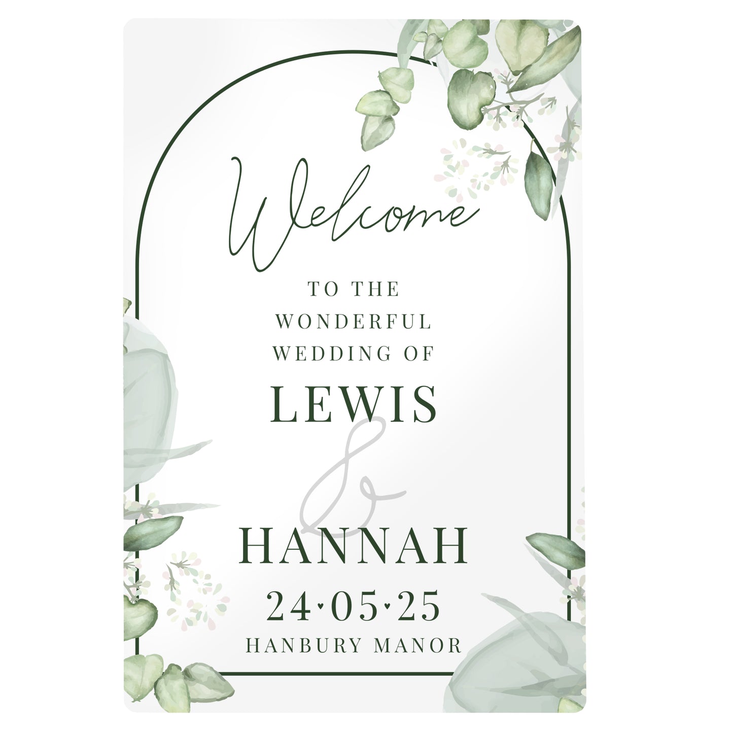 Personalised Wedding Botanical Decorative Sign
