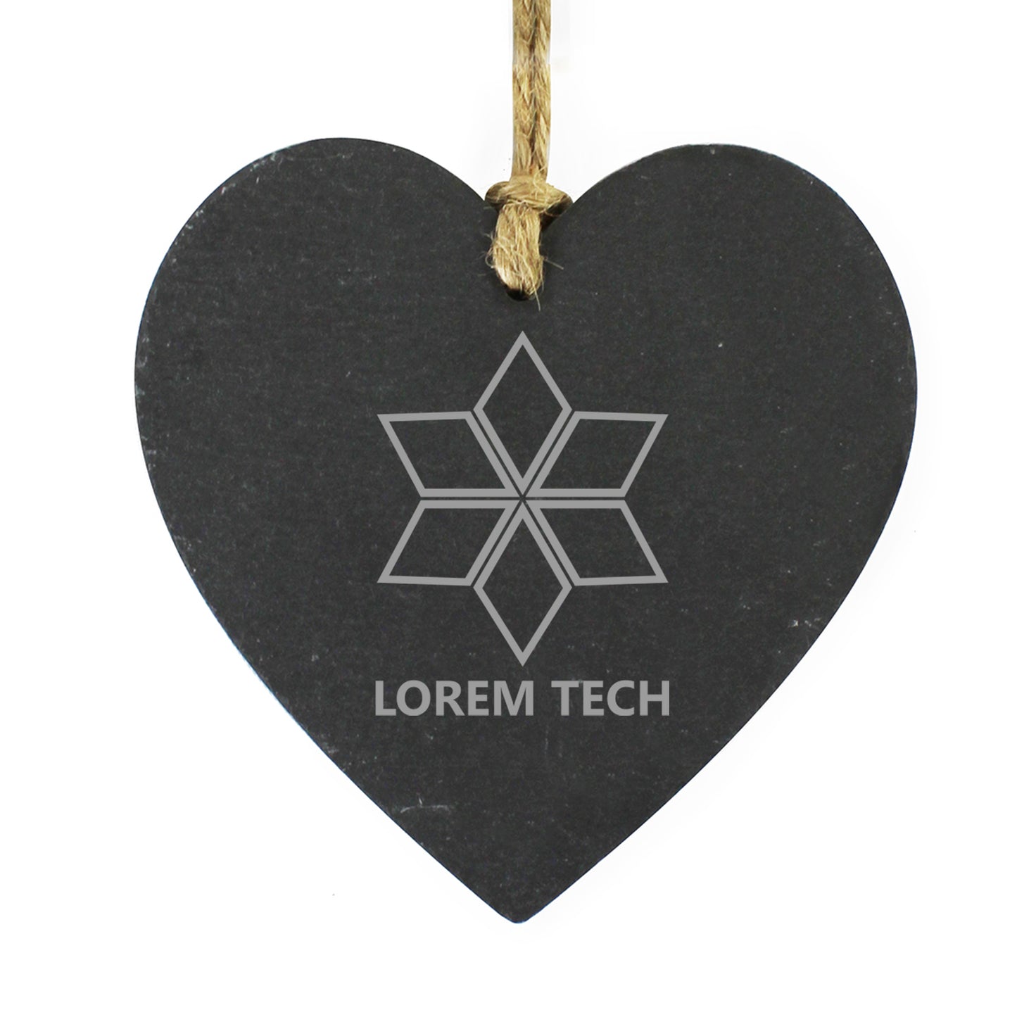Printed Slate Hanging Heart - Bespoke Wedding Products