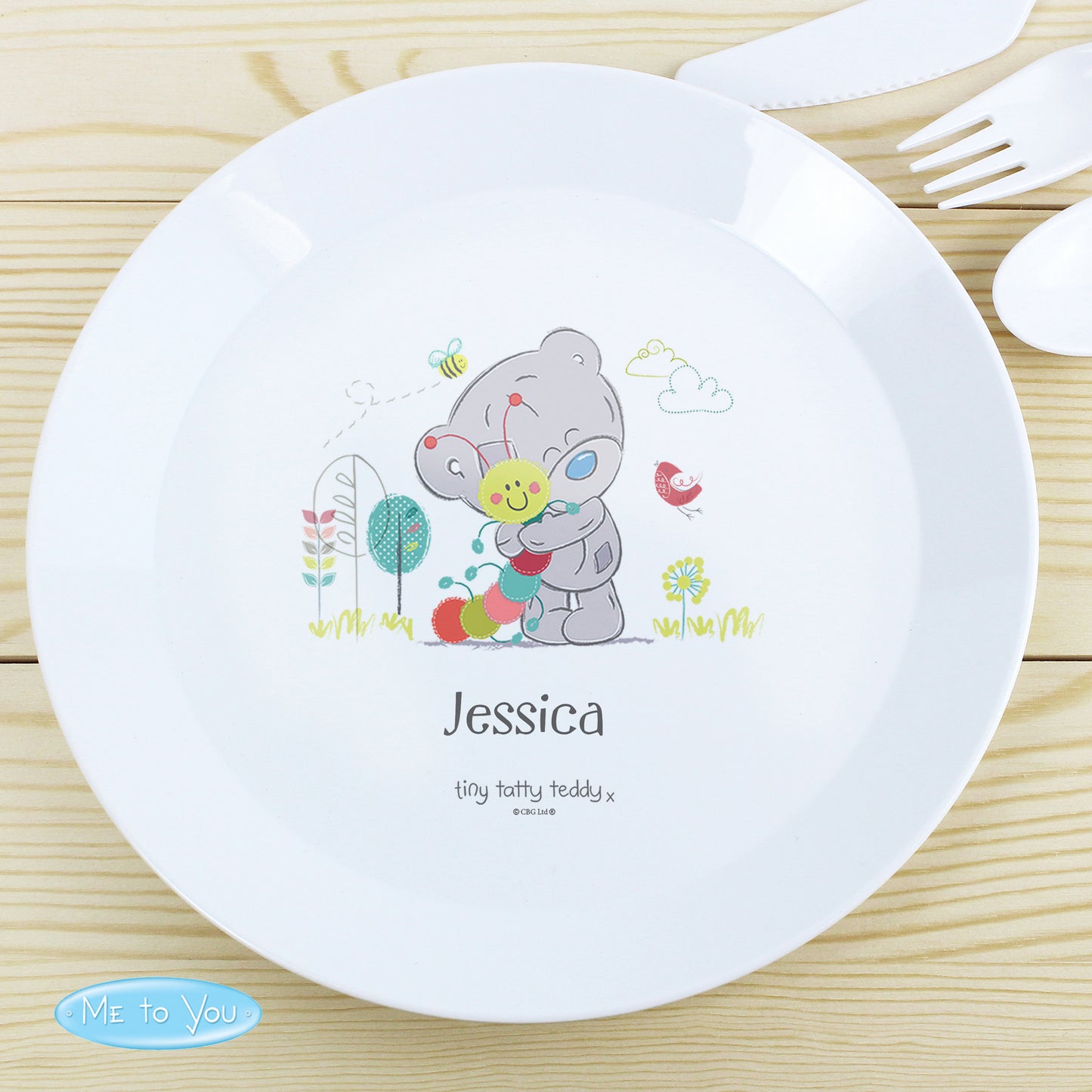 Tiny Tatty Teddy Cuddle Bug Plastic Plate