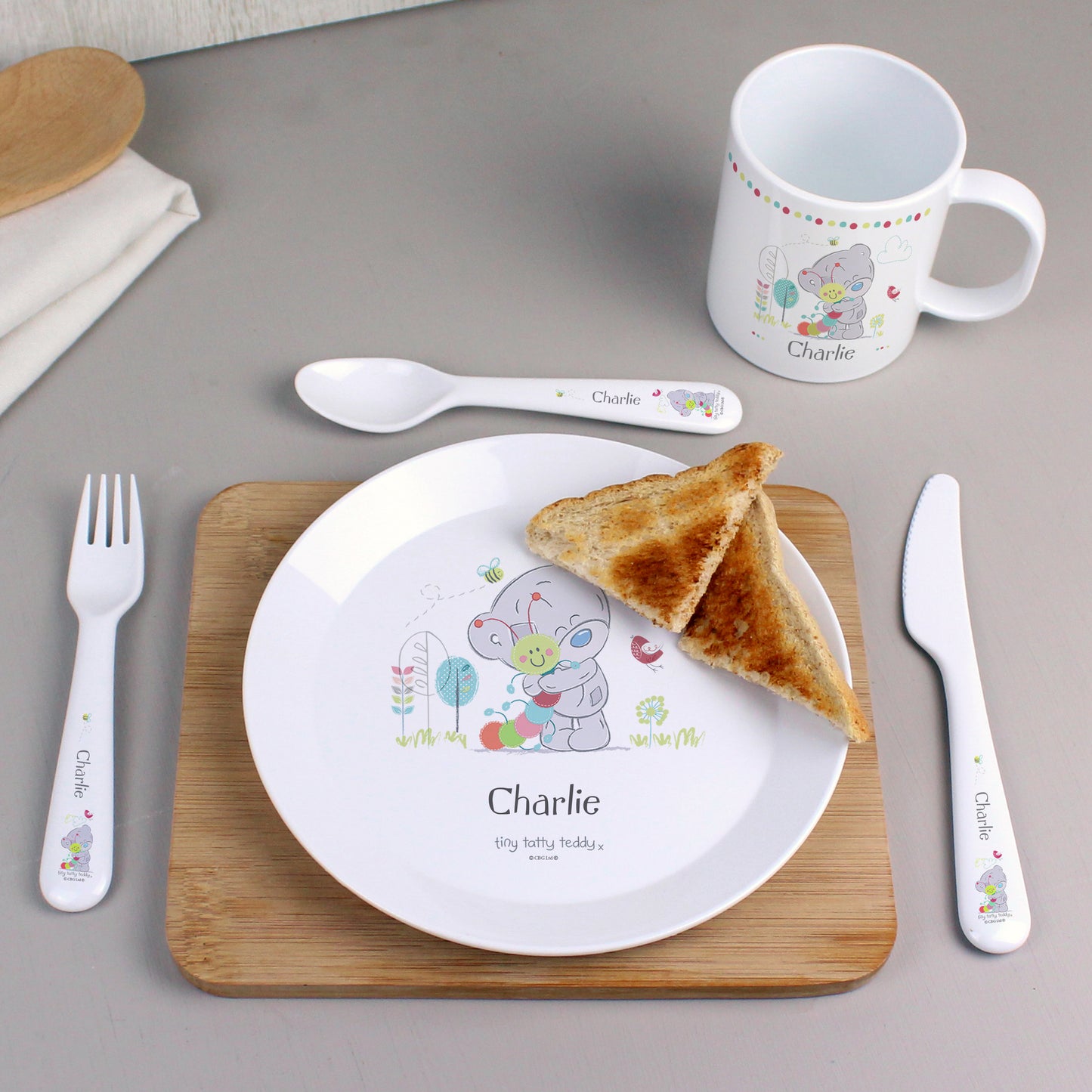Tiny Tatty Teddy Cuddle Bug Plastic Plate