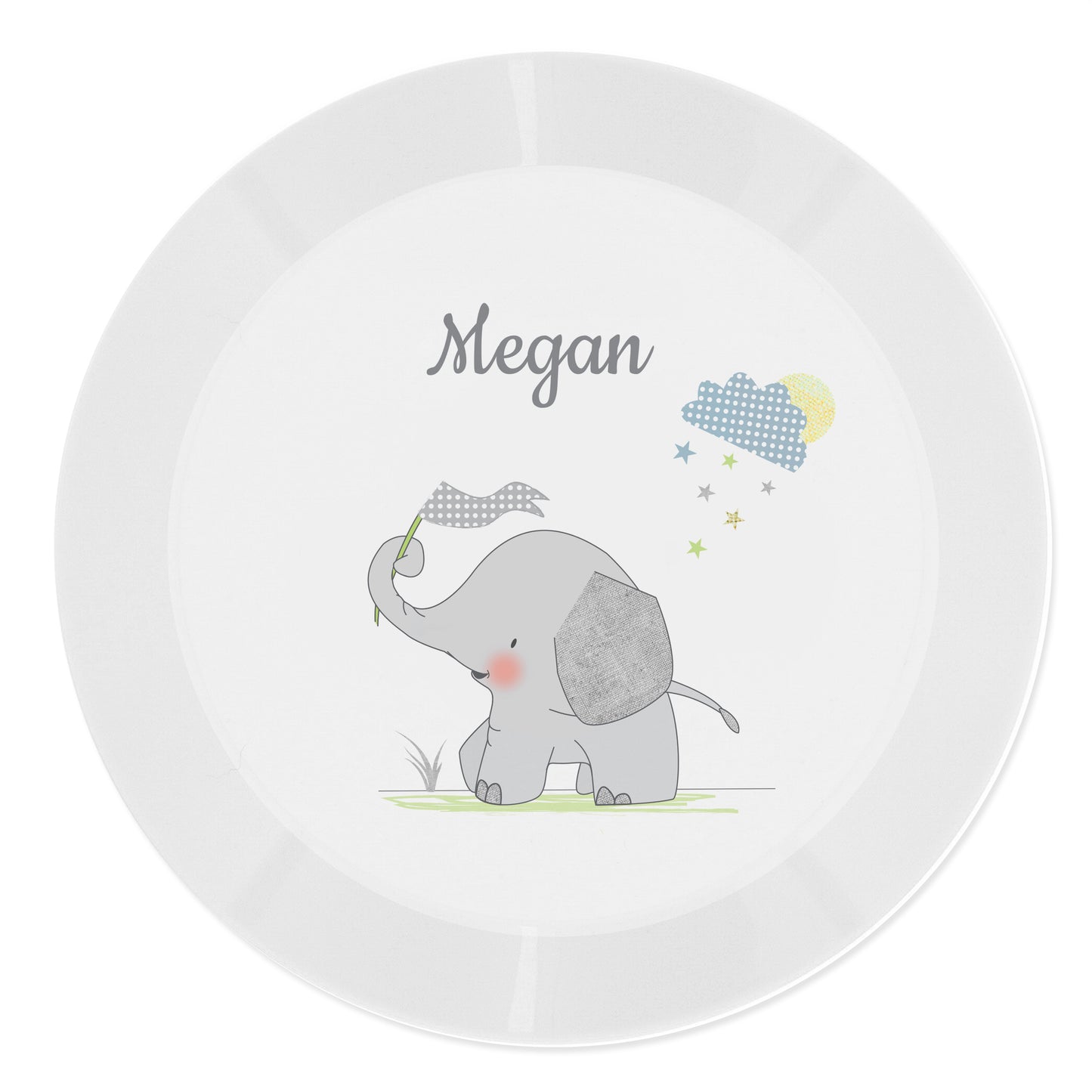 6PC Elephant Plastic Breakfast & Dinner Set - BPA Free