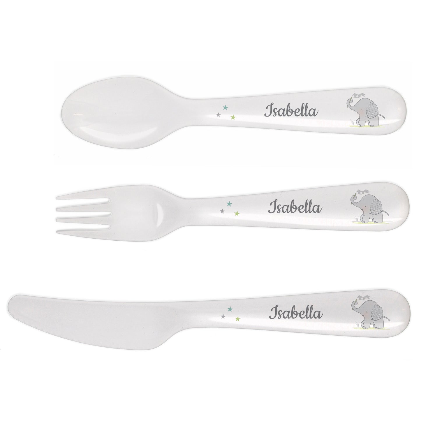 6PC Elephant Plastic Breakfast & Dinner Set - BPA Free