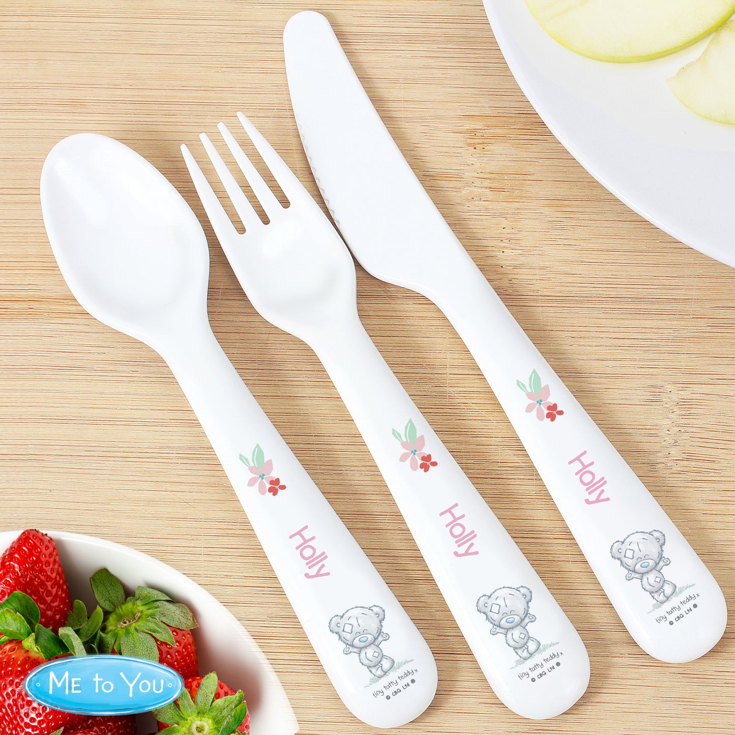 Tiny Tatty Teddy Woodland Animal 3 Piece Cutlery Set