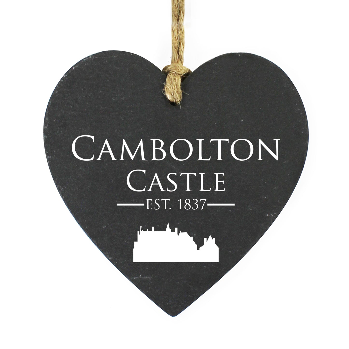 Printed Slate Hanging Heart - Bespoke Wedding Products