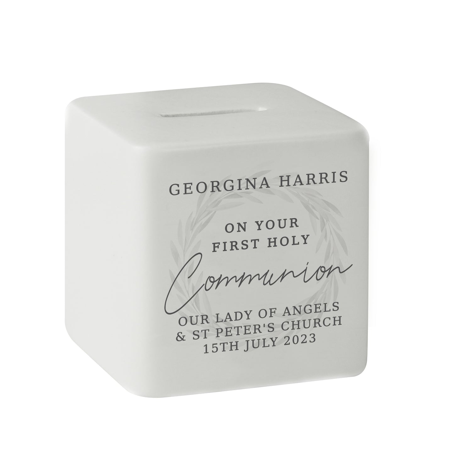 First Holy Communion Ceramic Square Money Box