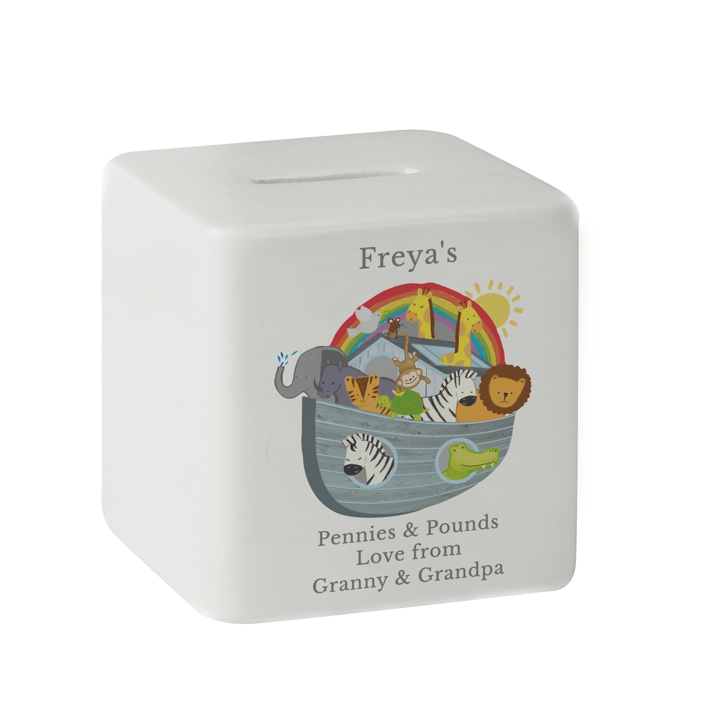 Noah's Ark Ceramic Square Money Box