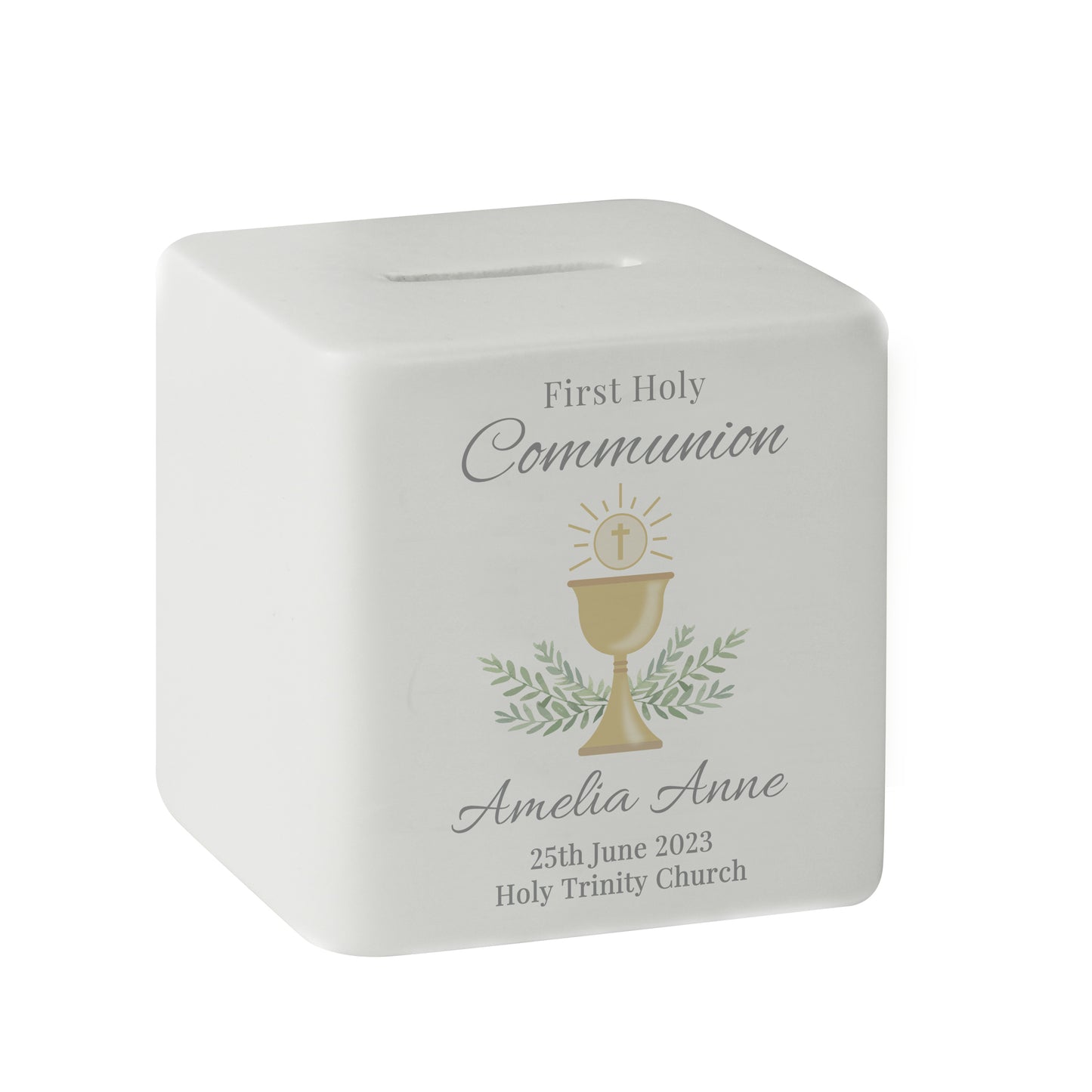 First Holy Communion Ceramic Square Money Box