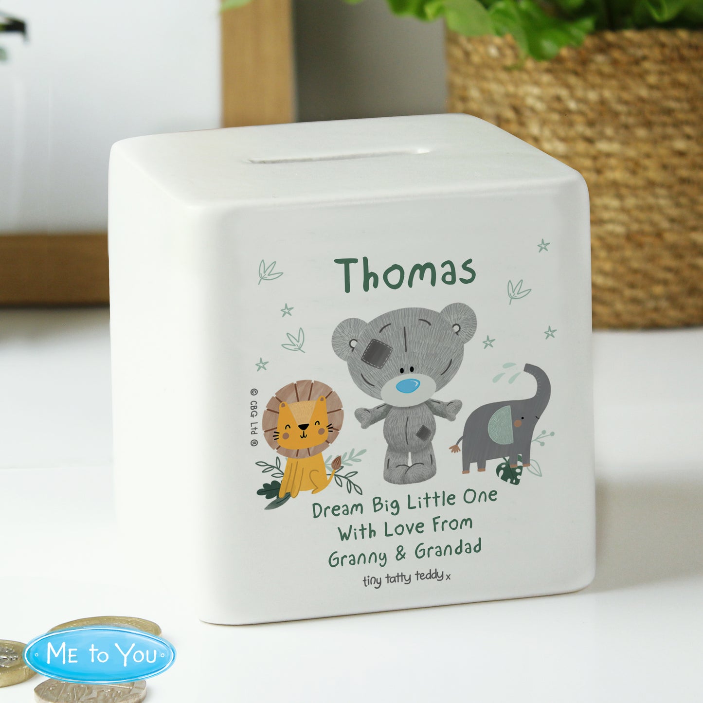 Tiny Tatty Teddy Jungle Animals Money Box