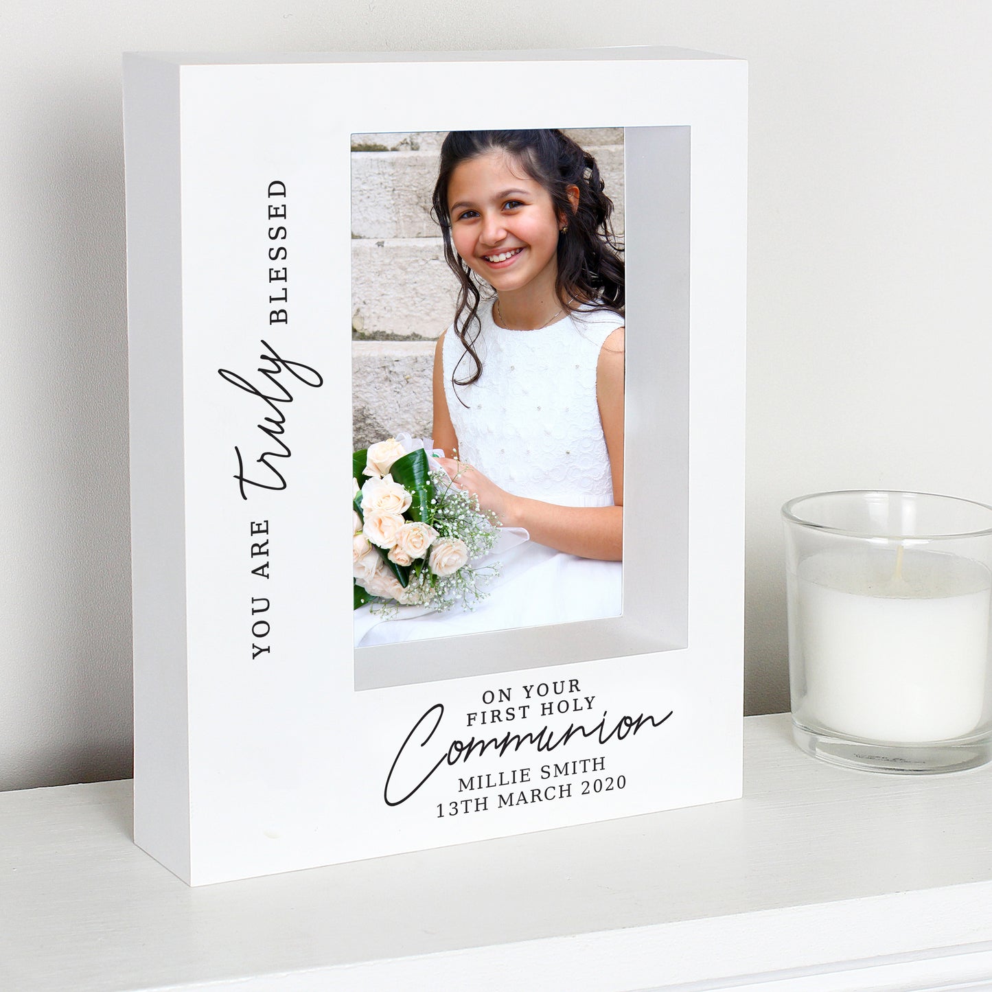 'Truly Blessed' First Holy Communion 5x7 Box Photo Frame