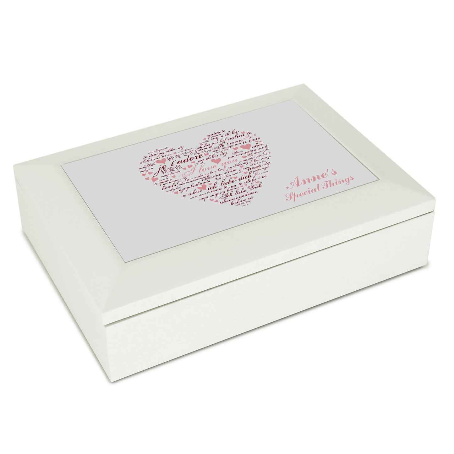 I Love You White Jewellery Box