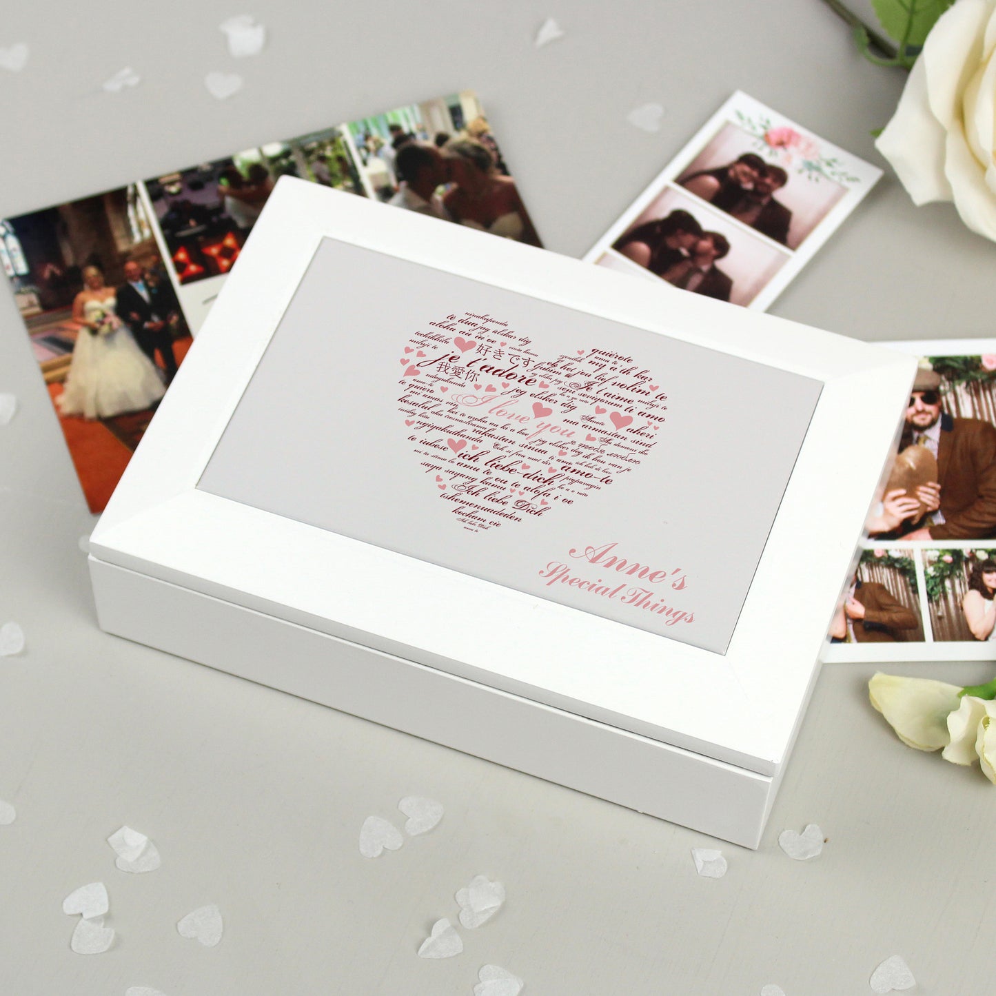 I Love You White Jewellery Box