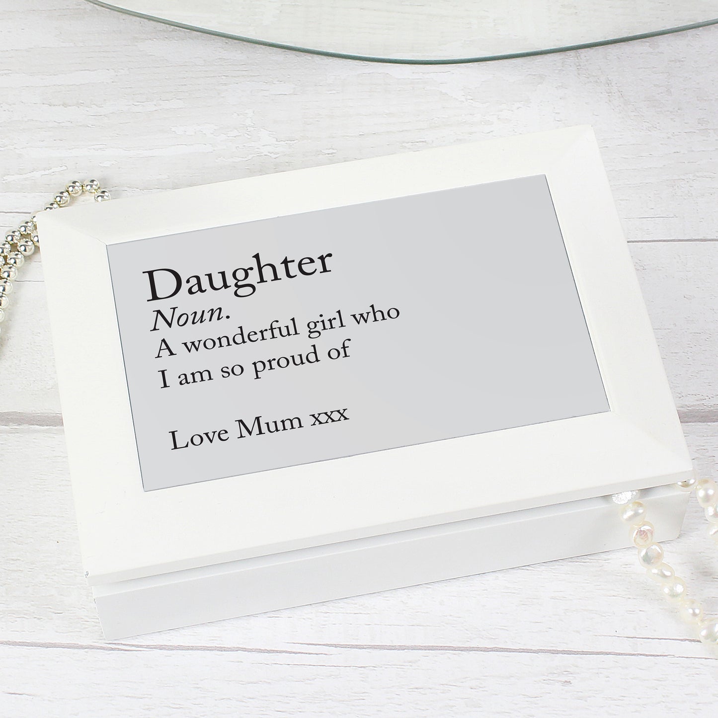 Definition White Wooden Jewellery Box