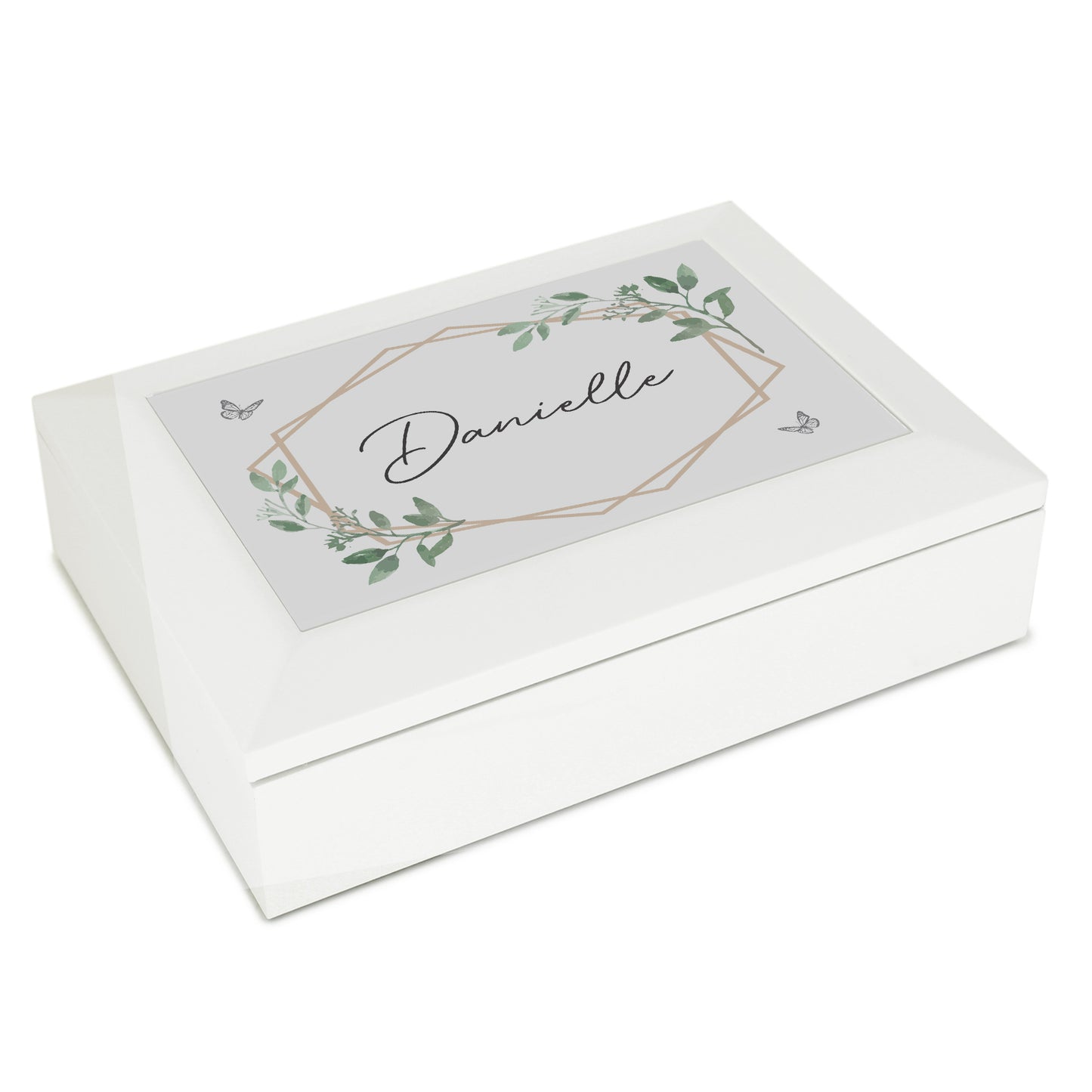 Botanical Butterfly Wooden Jewellery Box