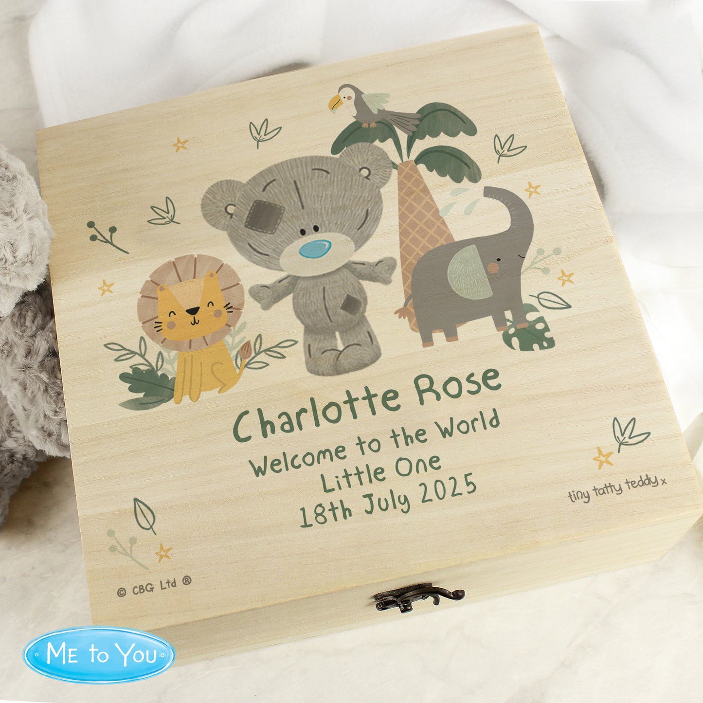Tiny Tatty Teddy Jungle Animals Keepsake Box