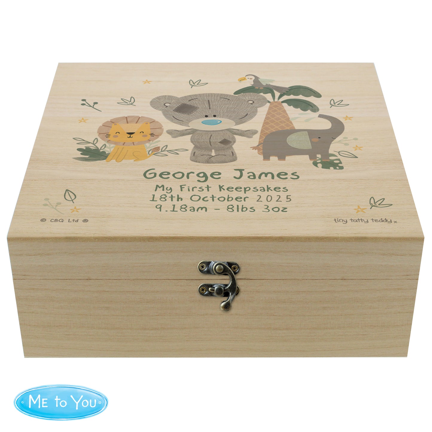 Tiny Tatty Teddy Jungle Animals Keepsake Box
